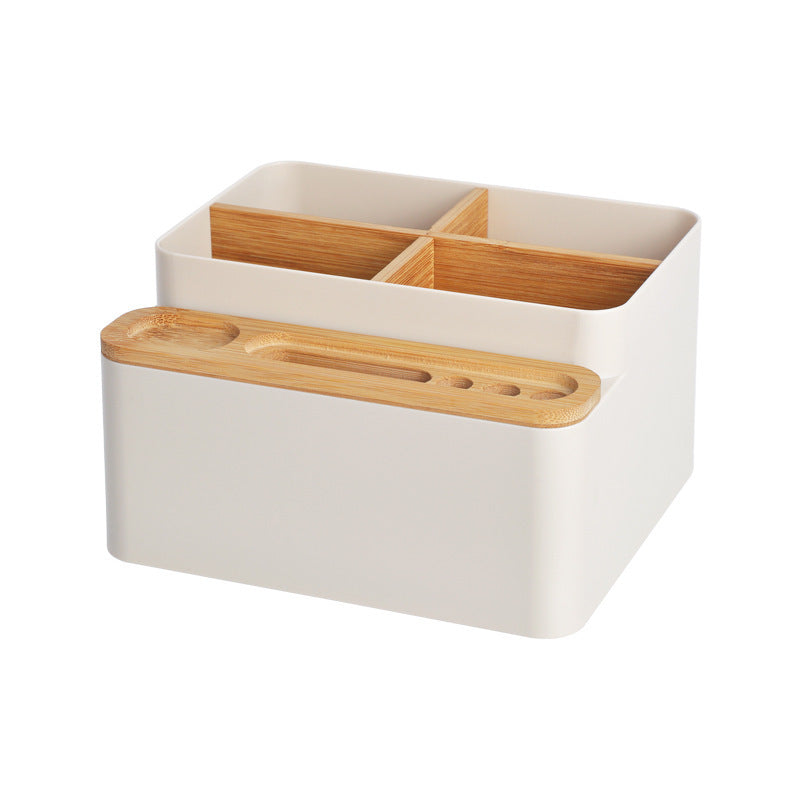 Nachuan desktop finishing box wholesale creative household goods makeup box multi-functional wooden plastic duxer storage box