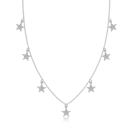 Star Love - A Fashionable And Luxurious Diamond Jewelry Pendant Set With Moissanite S925 Sterling Silver And Platinum Plating