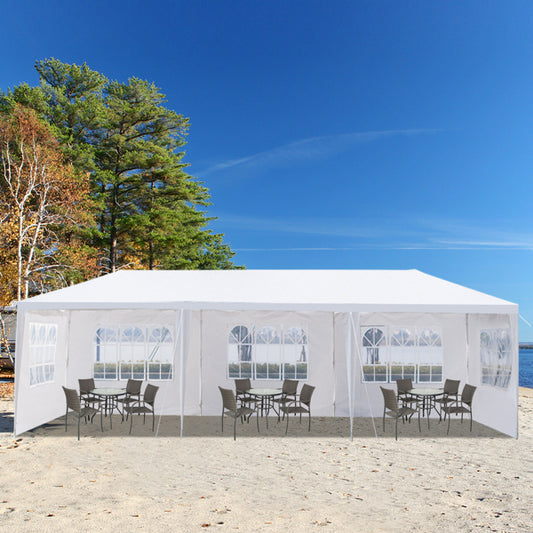 5-Sided Outdoor Party Tent Iron PE Cloth Spiral Pipe Pergola