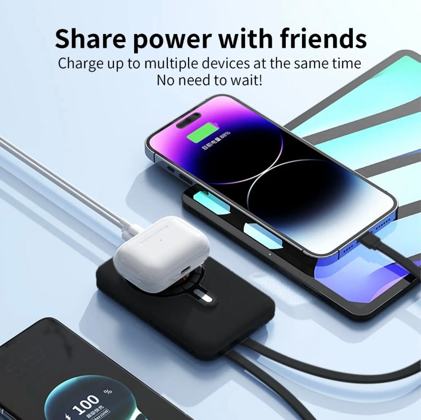 Magnetic Powerbank for Portable Wireless FastCharger 10000mAh Type - C Cable