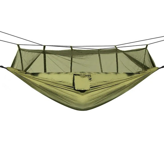 600lbs Load 2 Persons Hammock With Mosquito Net Outdoor Hiking Camping Hommock Portable Nylon Swing Hanging Bed