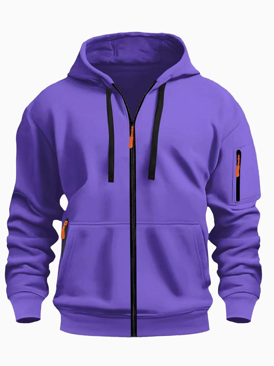 Zipper Hooded Sweatshirt Men's Sports Casual Cardigan Coat
