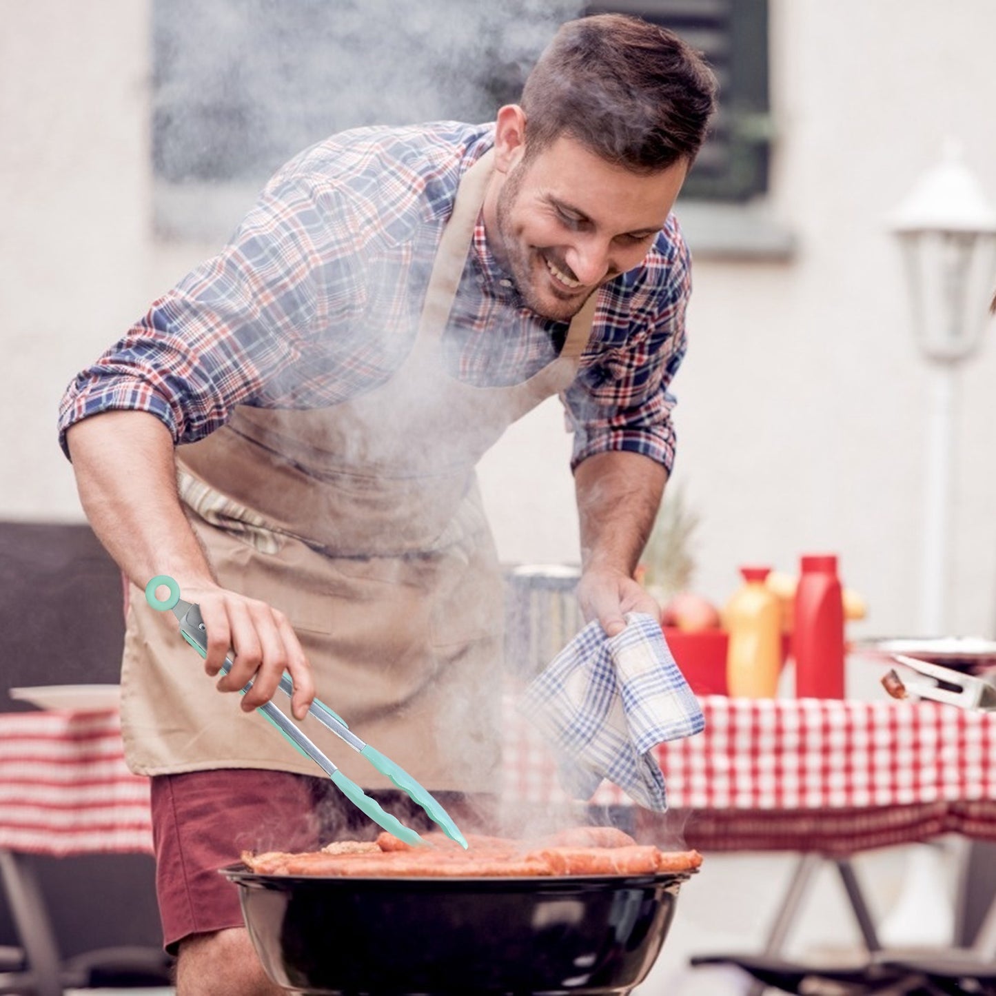 2 Color Options -- Set Of 11Pcs Silicone Cooking Utensil Set Heat Resist Wooden Handle Silicone Spatula Turner Ladle Spaghetti Server Tongs Spoon Egg Kitchenware Set With Holder