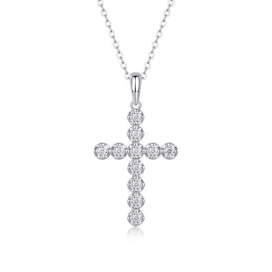 1Entrust Luxury Fashion Diamond Pendant Necklace Set With Mosan Diamond Silver Ornaments Prohibit TikTok sales
