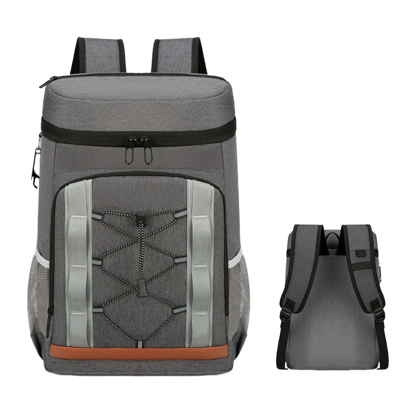 Grey-Black Options 1Pc Cooler Backpack 36 Can Leakproof Insulated Cooler Backpack With 25L 6.6Gal For Picnic Camping Beach Hiking Fishing Travel