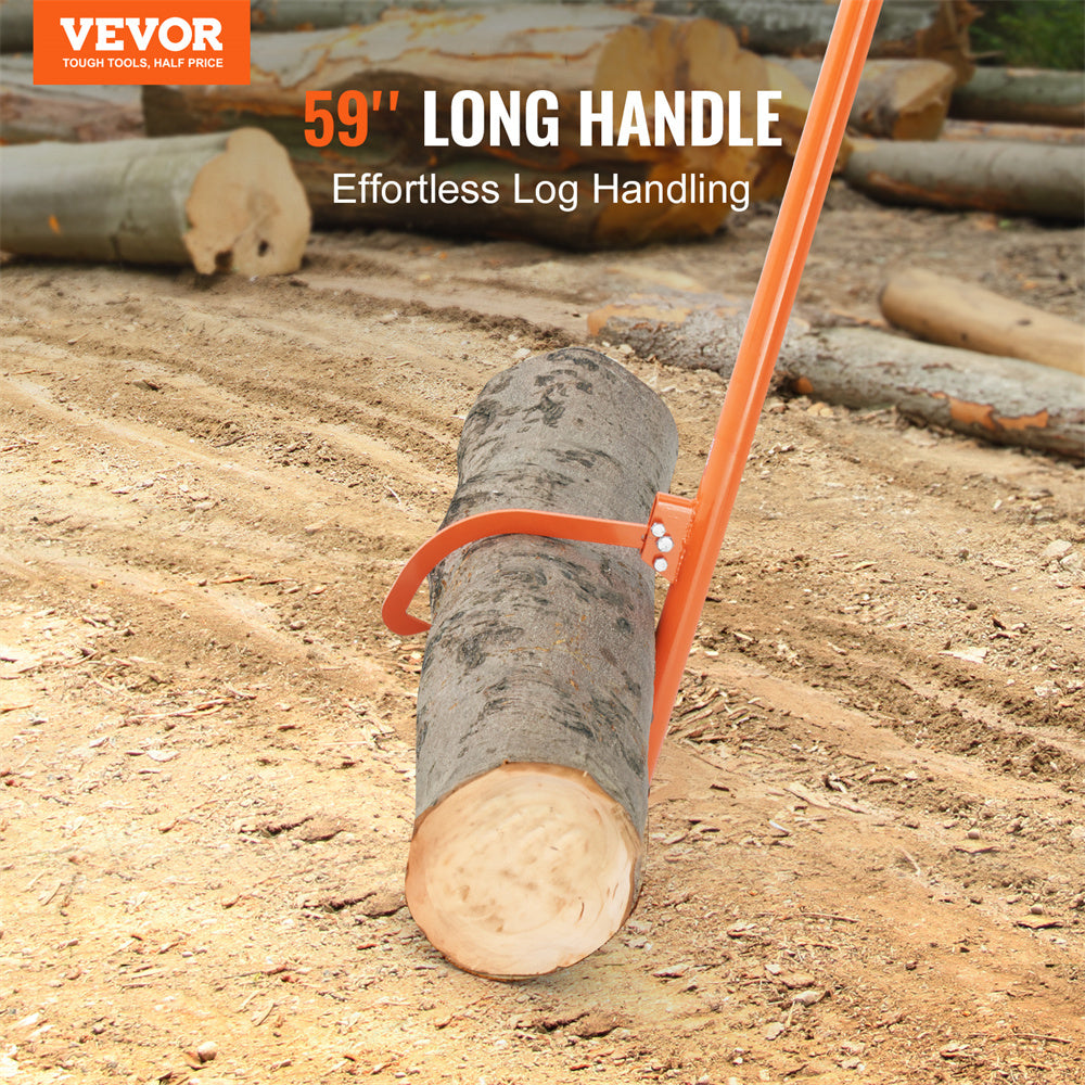 VEVOR Cant Hook Tool 59 In Heavy Duty Steel Log Roller Forestry Logging Tools