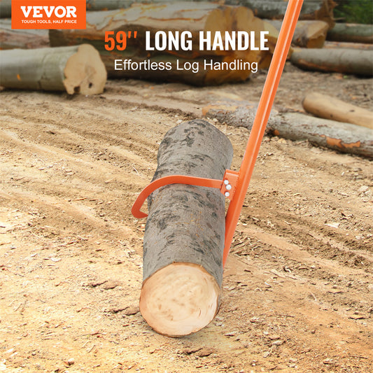 VEVOR Cant Hook Tool 59 In Heavy Duty Steel Log Roller Forestry Logging Tools