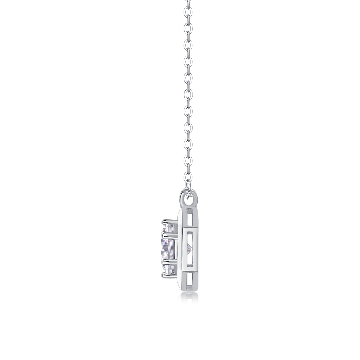 Geometric - A Fashionable And Luxurious Diamond Jewelry Pendant Set With 1-carat Moissanite S925 Sterling Silver