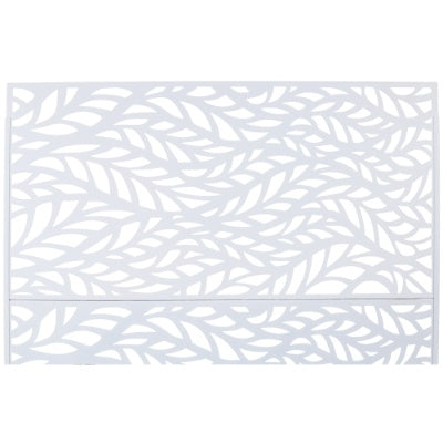 Outdoor  Indoor Privacy Screen Metal Privacy Screen 76 Hx48 W  Freestanding Decorative Privacy Screen For Deck Balcony Patio, Privacy Fence Panels For Outside Lawn Garden PS110