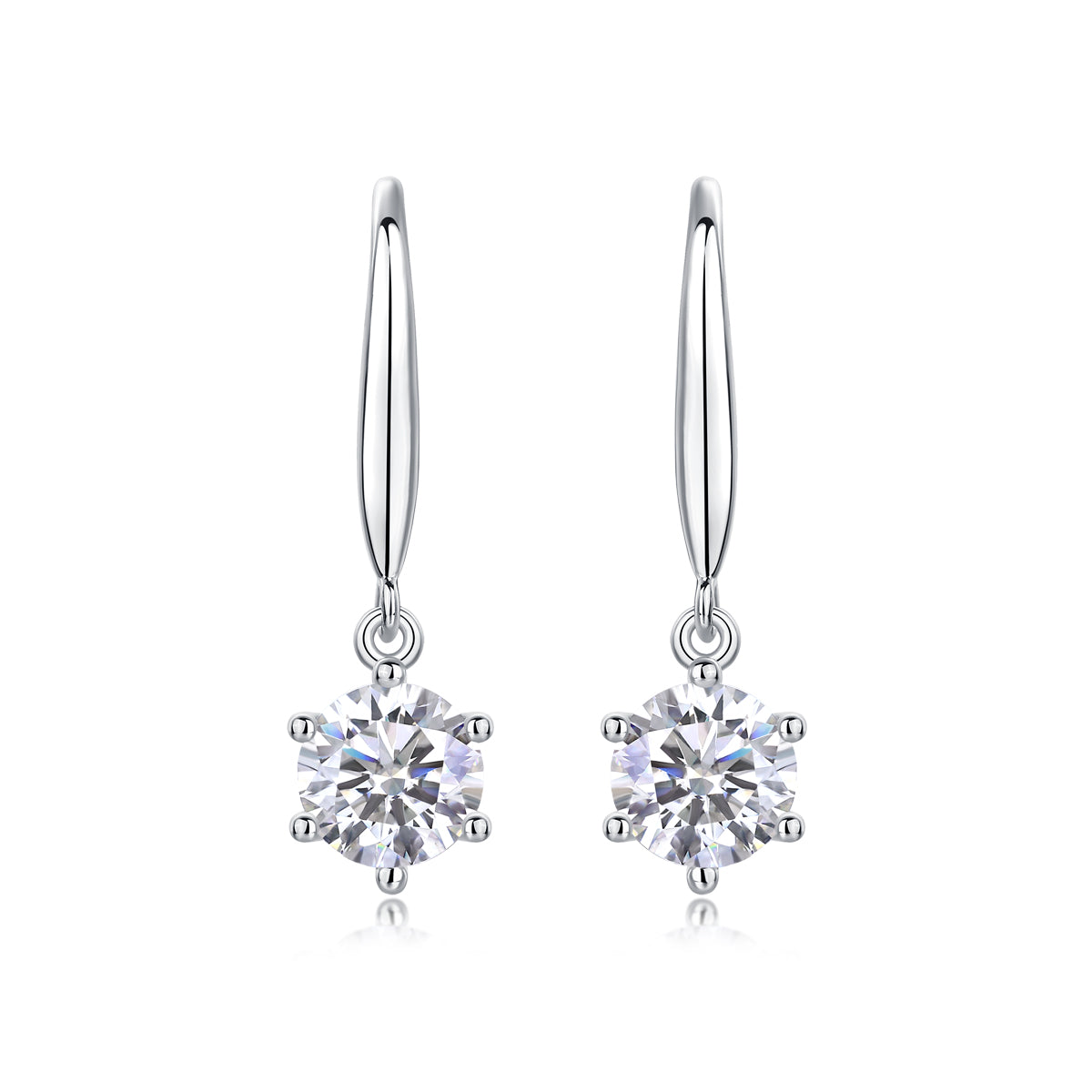1Jumping Wind Inlaid Moissanite Silver Earrings Luxury Fashion Diamond Earrings Prohibit TikTok sales