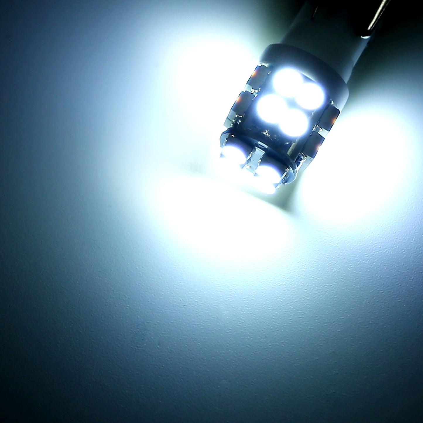 10Pcs 12V T10 LED Light Bulb Wedge Base Interior Dome Map LED Lights License Plate Trunk Side Positioning Lights 6000K White