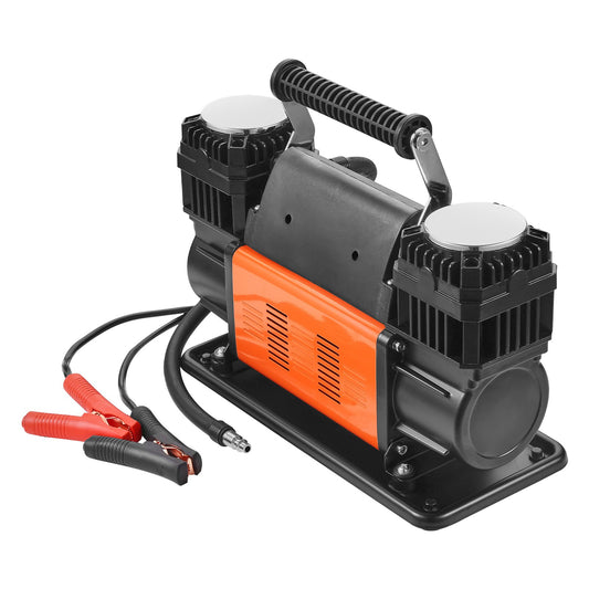 10.6 CFM Heavy Duty Air Compressor, 30s Fast Inflation | Dual-Cylinder Portable Tire Inflator, 12V 150PSI Offroad Air Pump With Adapters For Trucks Car SUV 4 X 4 Vehicle RV