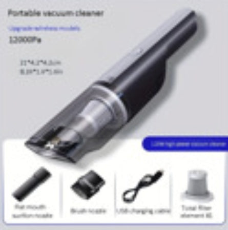 White Wireless Automobile Folding Vacuum Cleaner Hand-held High-power Strong Suction Vacuum Cleaner