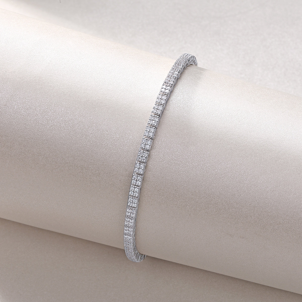 Piano Poet Luxurious Fashion Set Moissanite Diamond S925 Silver Bracelet Rivaling Natural Diamonds