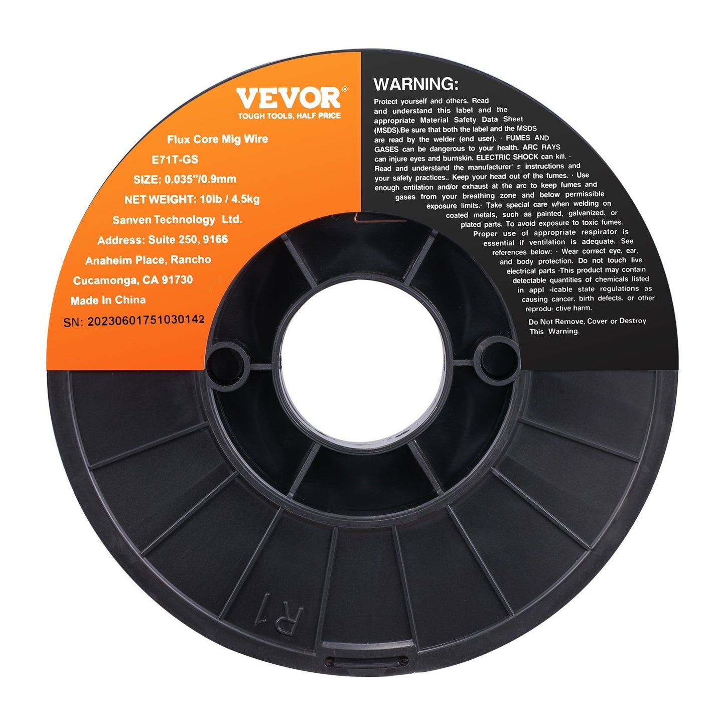 VEVOR Flux Core MIG Welding Wire E71T-GS 10LB Gasless Mild Steel MIG Wire
