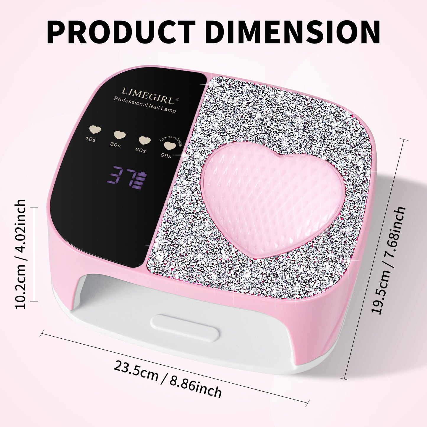 UV LED Nail Lamp Kit For Gel Polish Professional Fast Curing Dryer Light Set With 4 Timer Settings Cordless Rechargeable Nail Art Cure Machine For Manicure Pedicure At Home And Salon