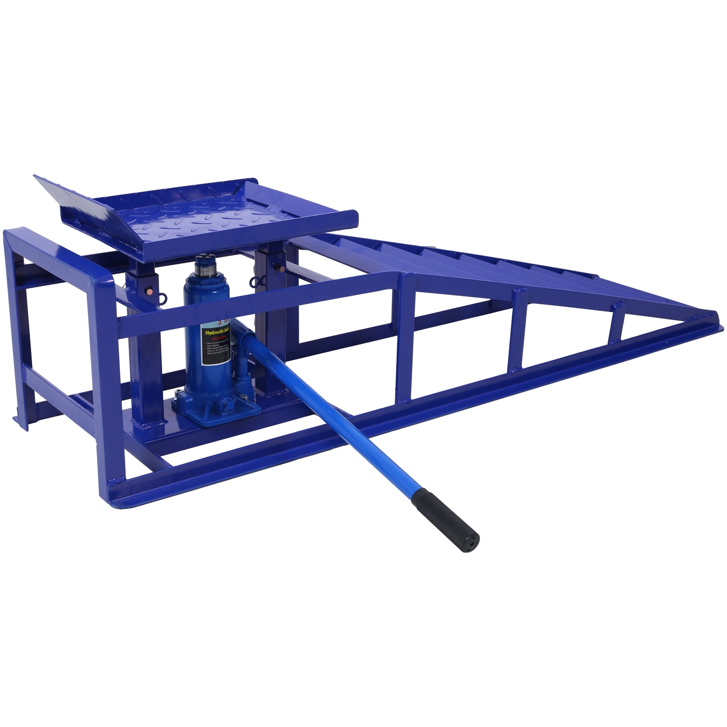 Auto Car Truck Service Ramps Lifts, Garage Car Lift Hydraulic Ramps Black 5 Ton,Automotive Hydraulic Lift Repair Frame Lift 2 Pack Blue
