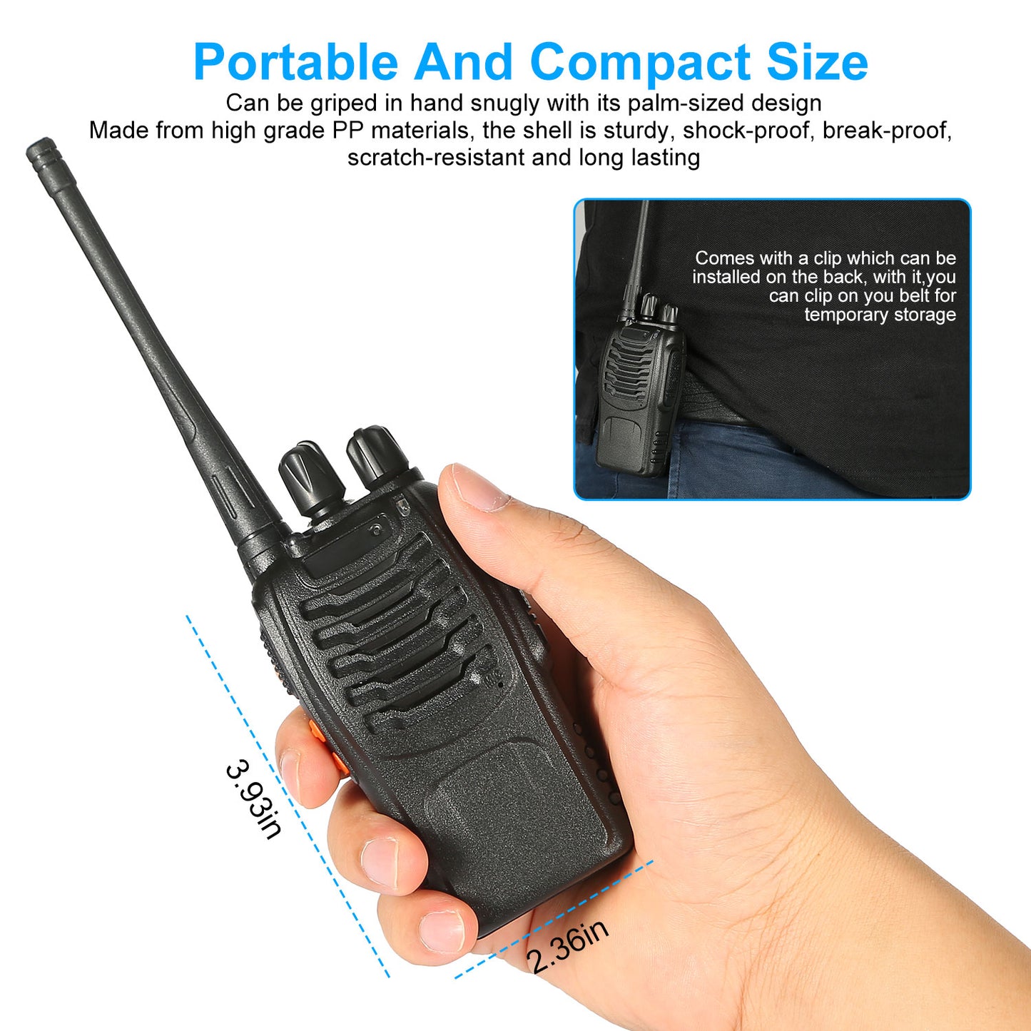 2 X Baofeng BF-888S Walkie Talkies Two Way Radio UHF 16CH 400-470MHZ Long Range