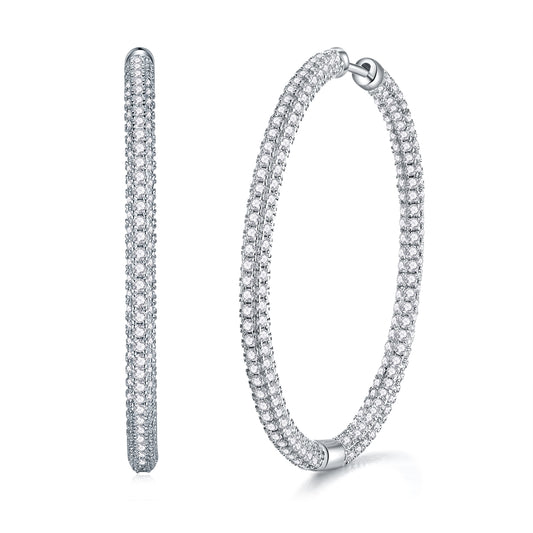 1Light Coco Luxury Fashion Diamond Earrings Stud Set With Mosan Diamond Silver Ornaments Prohibit TikTok sales