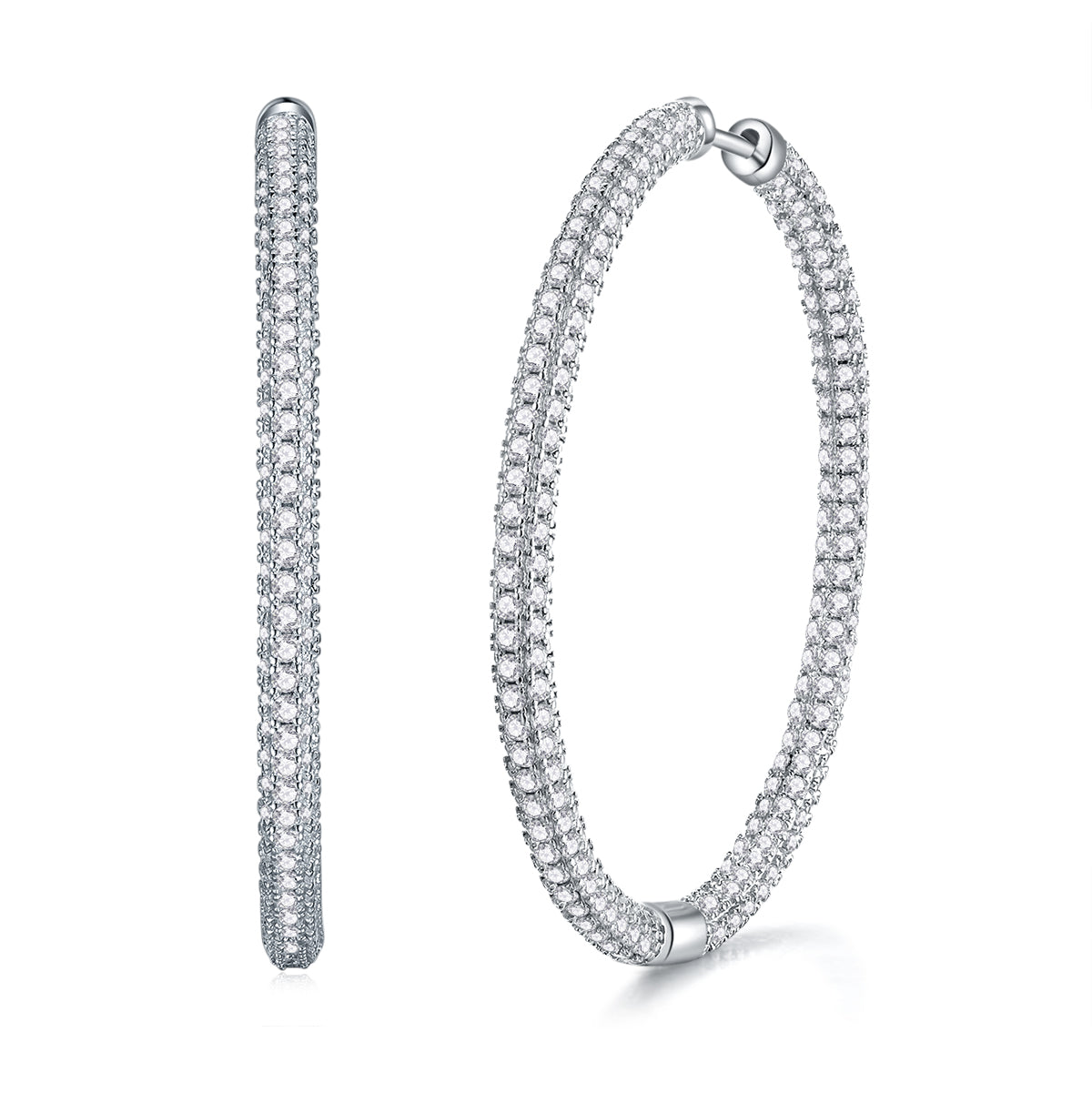 1Light Coco Luxury Fashion Diamond Earrings Stud Set With Mosan Diamond Silver Ornaments Prohibit TikTok sales