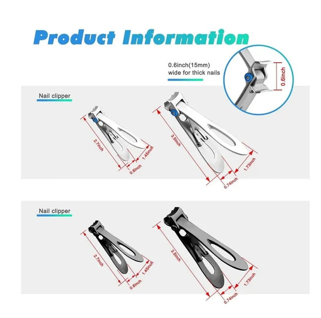 Extra Large Toe Nail Clippers For Thick Hard Nails Cutter Heavy Duty Stainless
