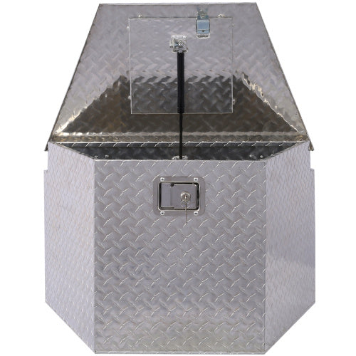 29inch Aluminum Tool Box, heavy Duty Truck Bed Tool Box, outdoor Trailer Pickup Storage Tool Box,RV Storage Organizer,underbody Box W Lock Keys,silver, 29x16.5x18.5inch