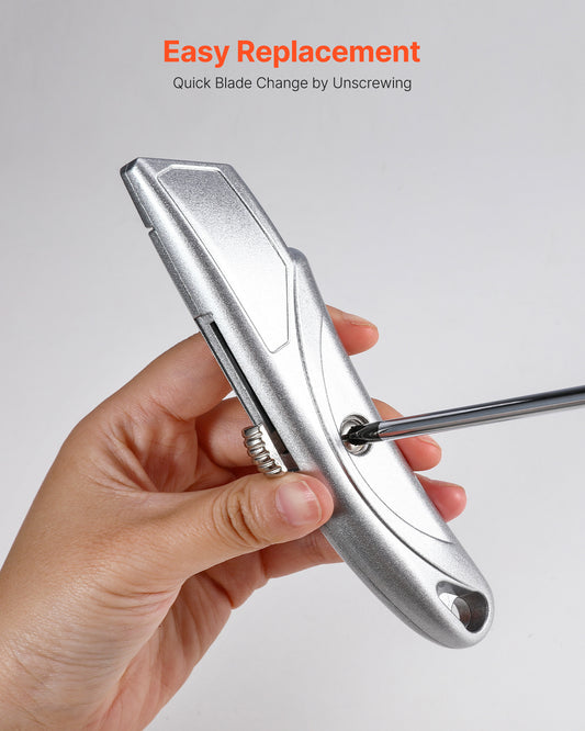 VEVOR Utility Knife Retractable Box Cutter With SK5 Sharp Blades Quick Change