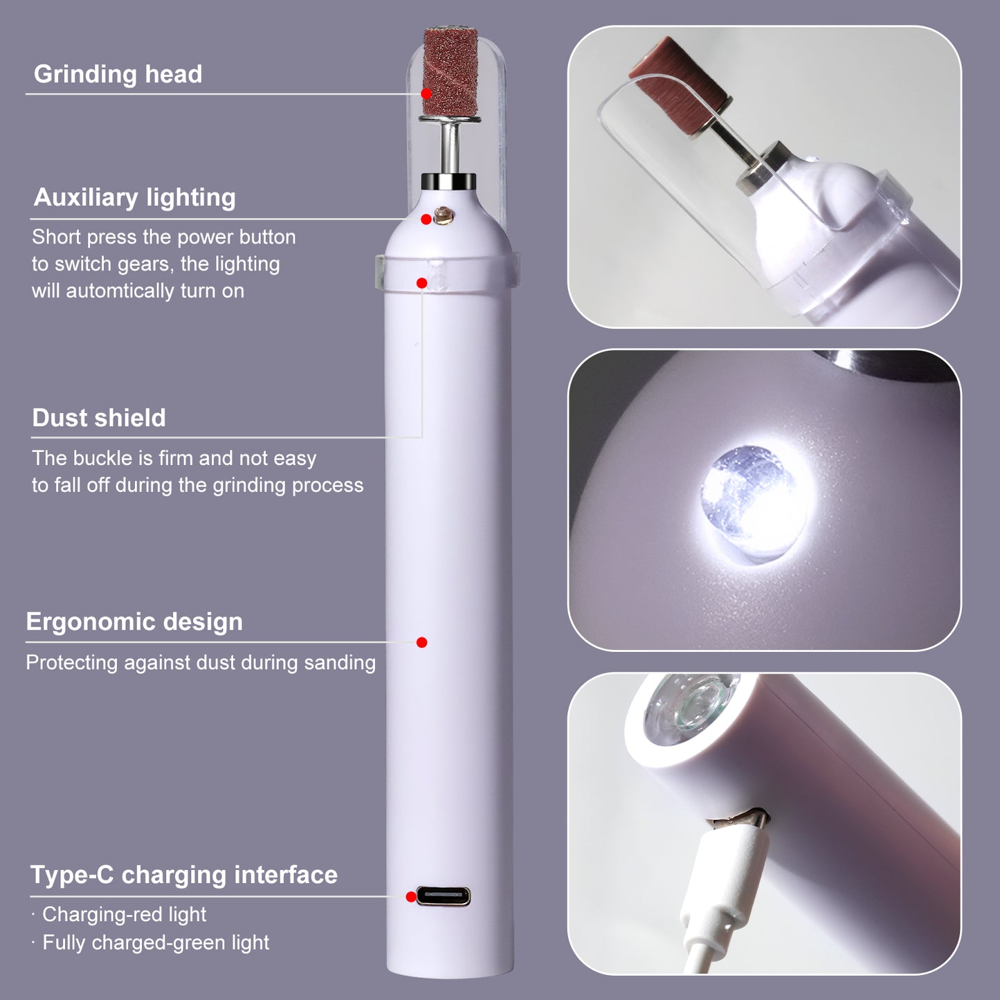Electric Nail Drill With Drill Bit And Sanding Belt - Cordless Professional Nail Polish For Nail And Foot Care, Portable Nail Drill Machine Kit For Acrylic Gel Nails, Beginner's Nail Technique Supplie