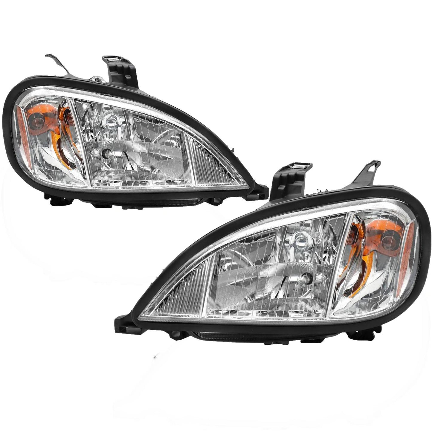 Freightliner 04-17 Front Headlights, White, Set-2 Pieces
