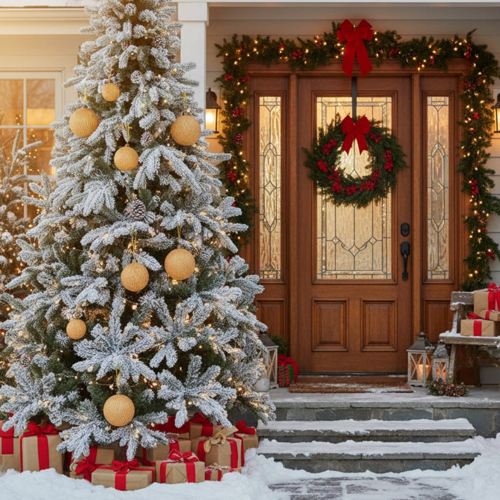 6PCS Set 3.9in Glass Christmas Tree Ball Ornaments Shimmering Hanging Decor For Holiday Tree Party Festive Home Decor