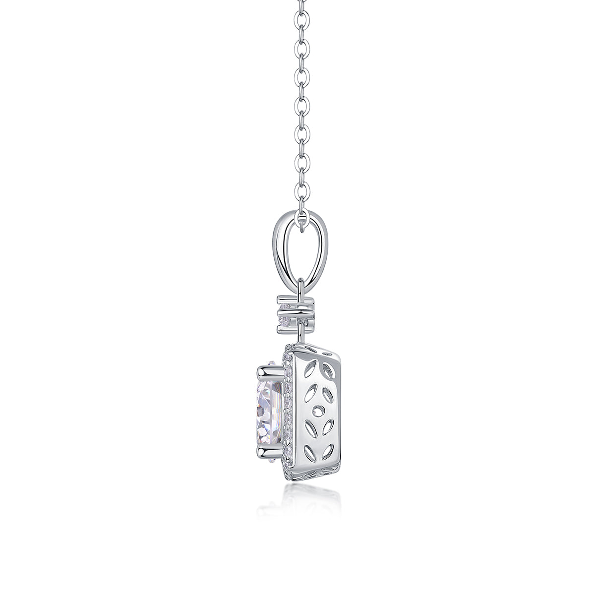 Innocence - A Fashionable And Luxurious Diamond Jewelry Piece Set With 2-carat Moissanite S925 Sterling Silver And Platinum-plated Pendant