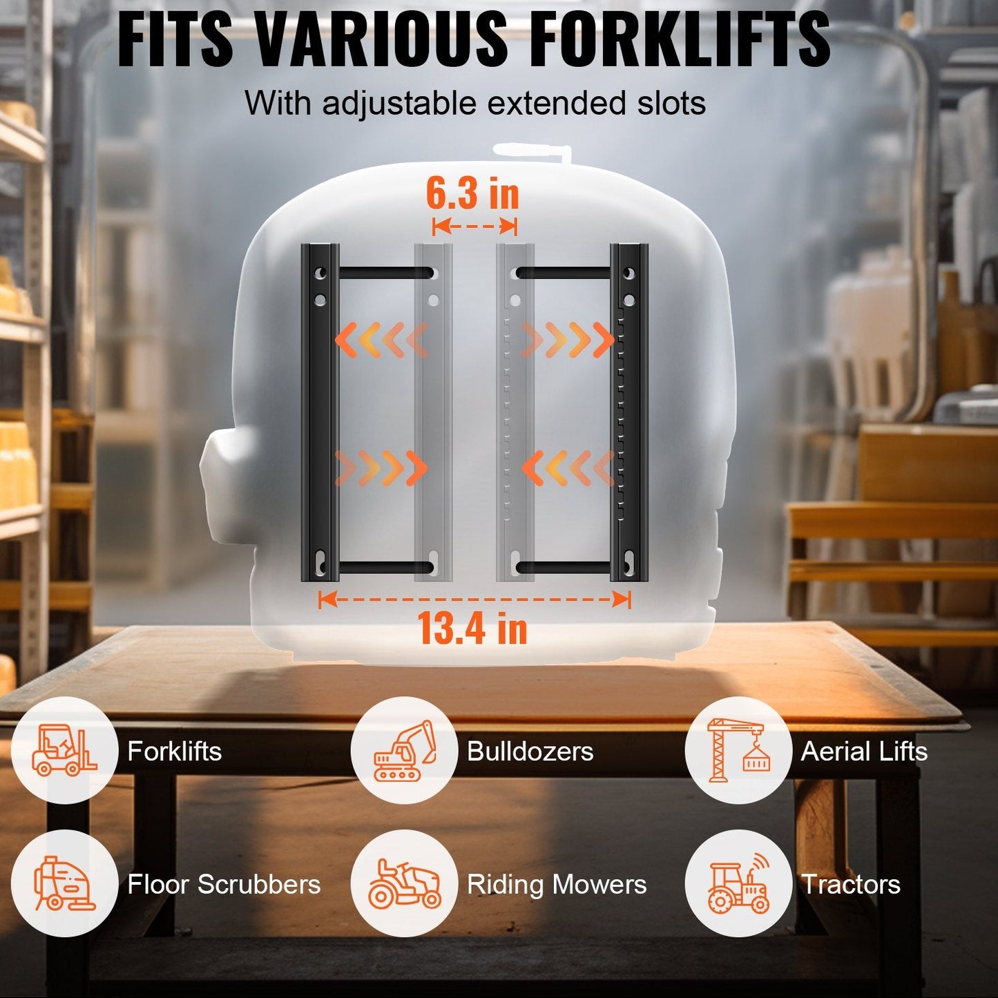 Universal Forklift Seat,Tractor Seat With Adjustable Angle Back, Micro Switch And Seatbelt,Wrap-around Forklift Seat For Tractor Loader Excavator