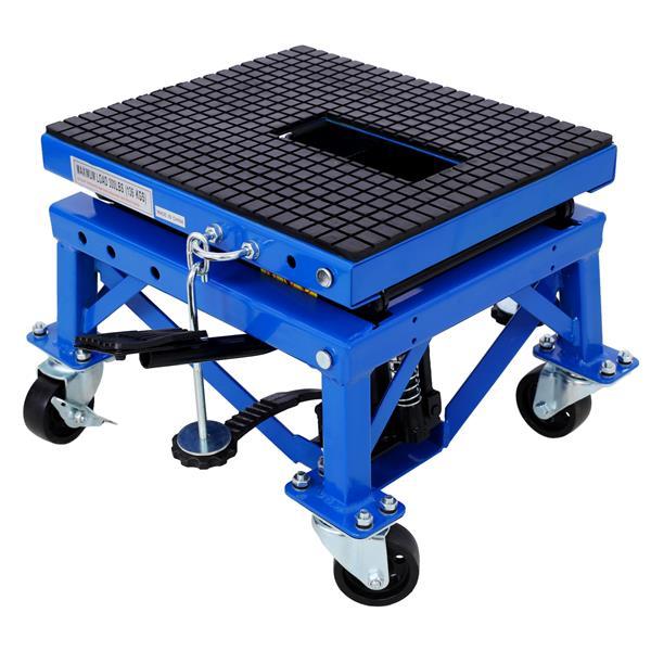 300 Pound Hydraulic Motorcycle Scissor Jack Lifting Foot Wheel Suitable For Small Off-road Vehicles, Blue, Prohibited PlatformTemu
