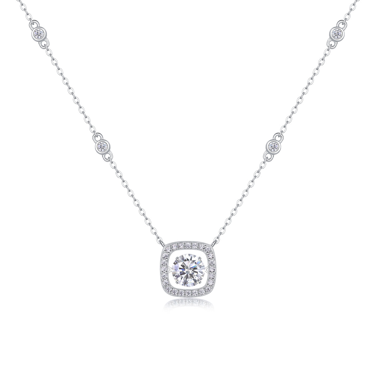 Sweet - A Fashionable And Luxurious Diamond Jewelry Pendant Set With 1-carat Moissanite S925 Sterling Silver And Platinum Plating