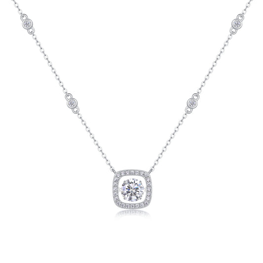 Sweet - A Fashionable And Luxurious Diamond Jewelry Pendant Set With 1-carat Moissanite S925 Sterling Silver And Platinum Plating