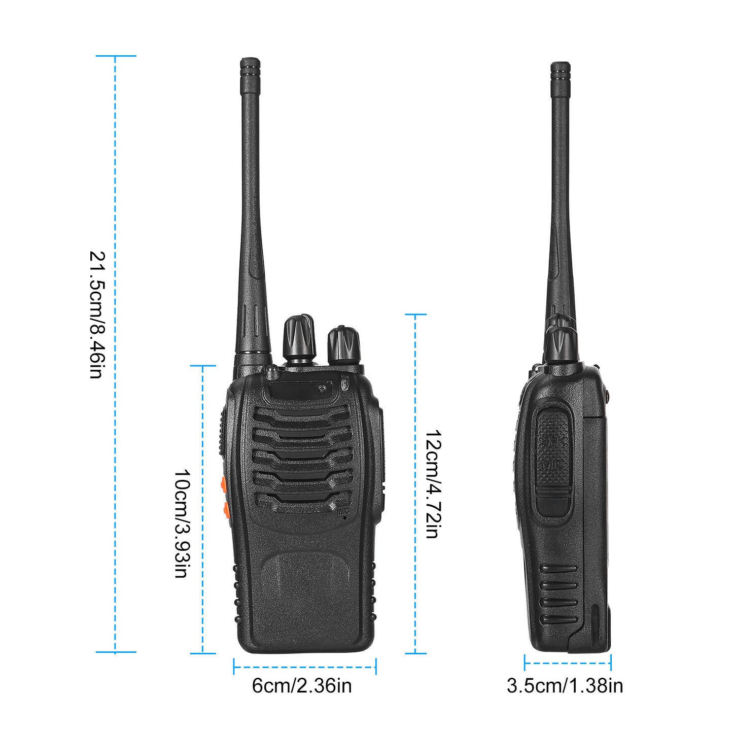 2 X Baofeng BF-888S Walkie Talkies Two Way Radio UHF 16CH 400-470MHZ Long Range