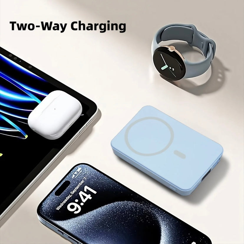 Magnetic Powerbank for Portable Wireless FastCharger 10000mAh Type - C Cable