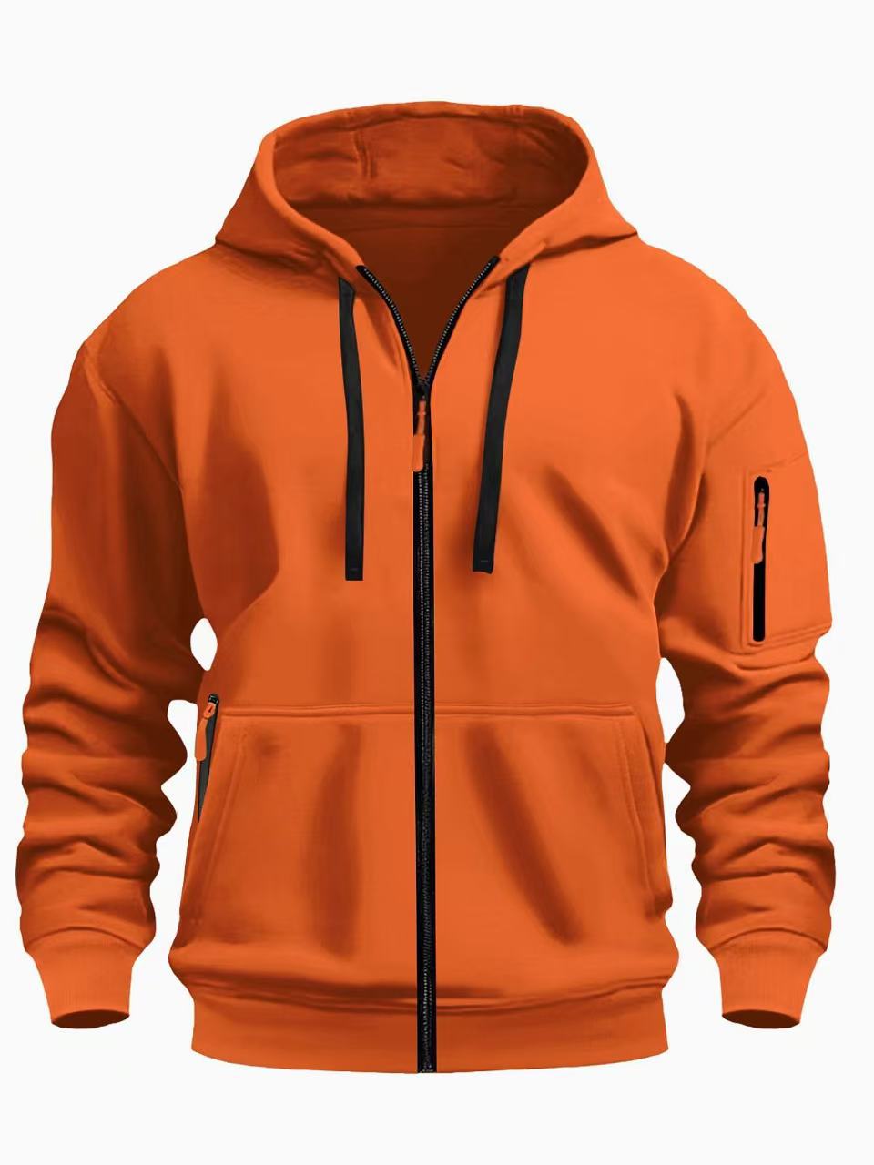 Zipper Hooded Sweatshirt Men's Sports Casual Cardigan Coat