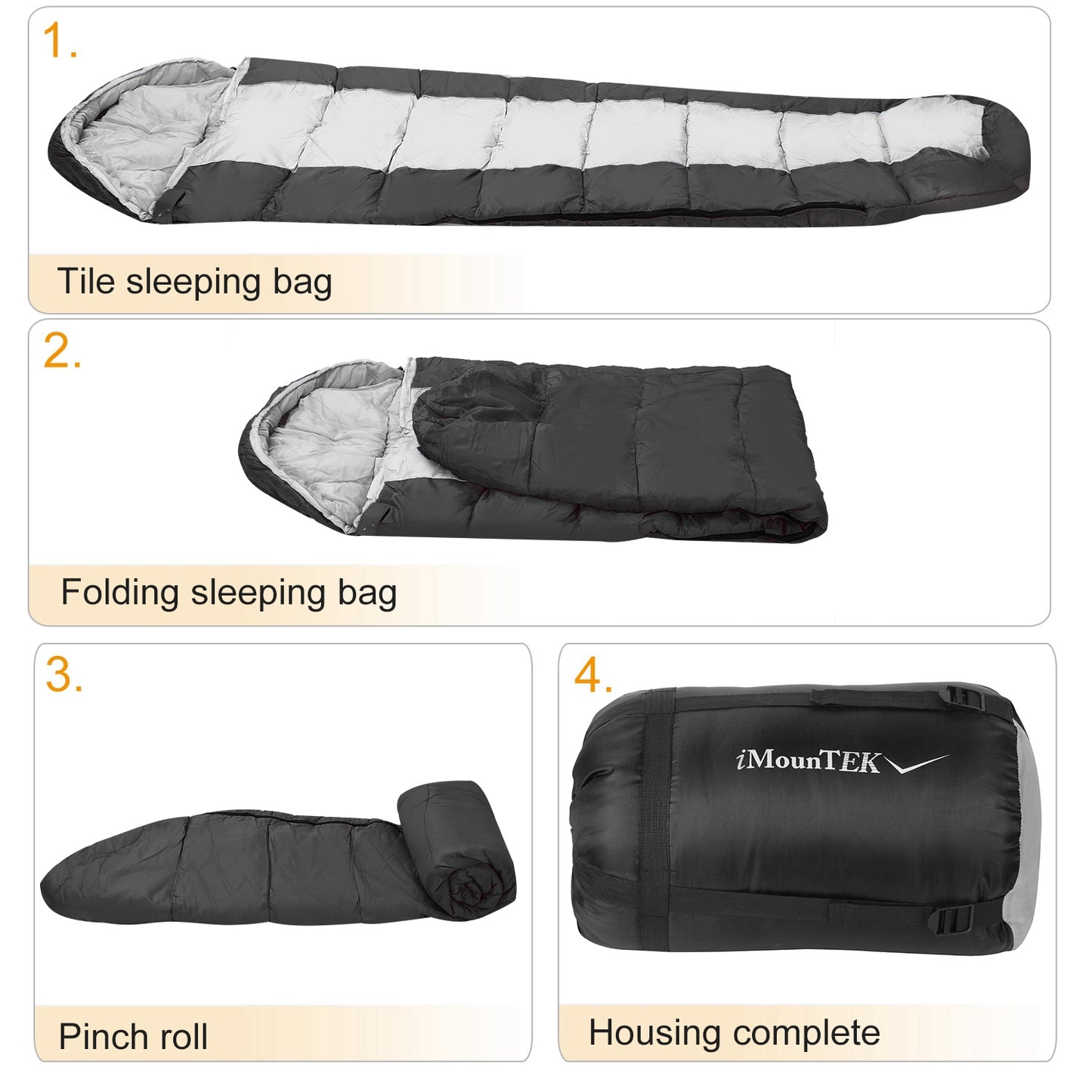 1Pc Mummy Sleeping Bag Camping Sleeping Bags For Adults Outdoor Soft Thick Water-Resistant Moisture-proof Sleep Bag Suitable For Spring Autumn Winter Seasons