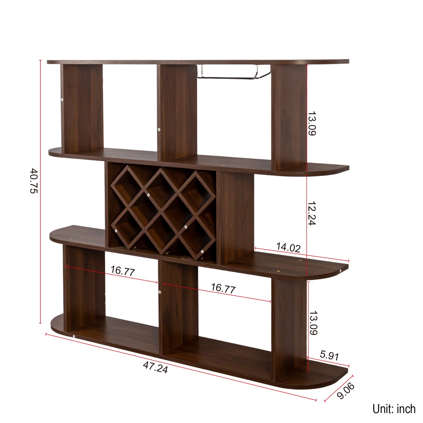 Large Wall Mounted 3 Tier  Rustic Bottle Wine Rack, Multifunctional Wooden Wall Mounted Wine Rack, Storage Rack With Wine Glass Holder, mounted Wall Storage Wine rack For Home Bar Dining Room Decor
