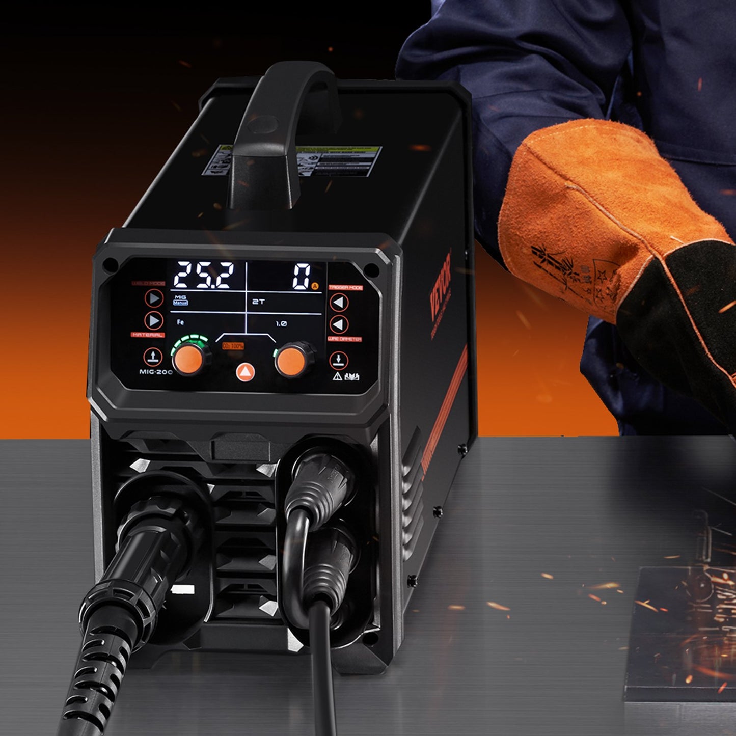 MIG Welder 200Amps Welding Machine 4-in-1 Gas MIG Flux Core MIG Stick Lift TIG