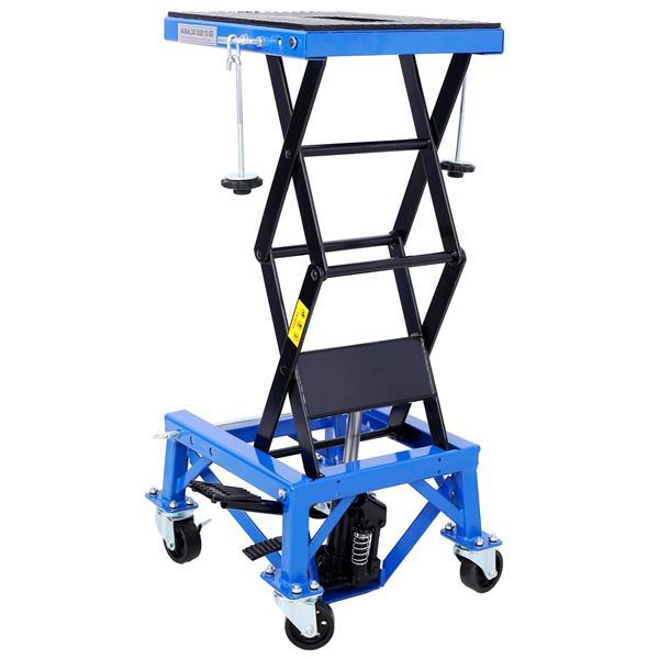 300 Pound Hydraulic Motorcycle Scissor Jack Lifting Foot Wheel Suitable For Small Off-road Vehicles, Blue, Prohibited PlatformTemu