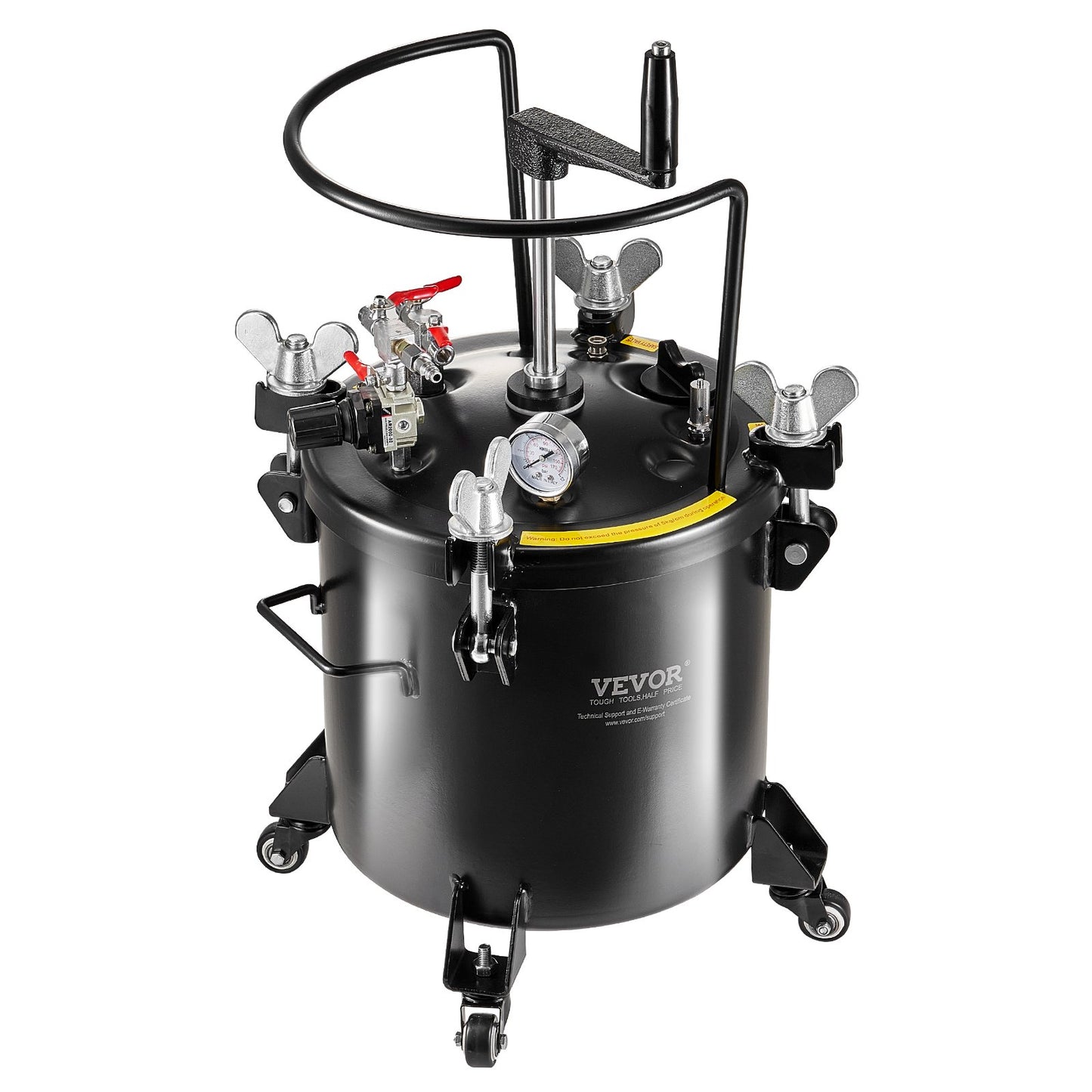 Spray Paint Pressure Pot Tank 20L 5gal With Casters Leak Repair Sealant
