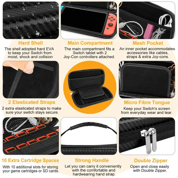 Portable Carry Case For Nintendo Switch Console Protective Hard EVA Case Shell Pouch