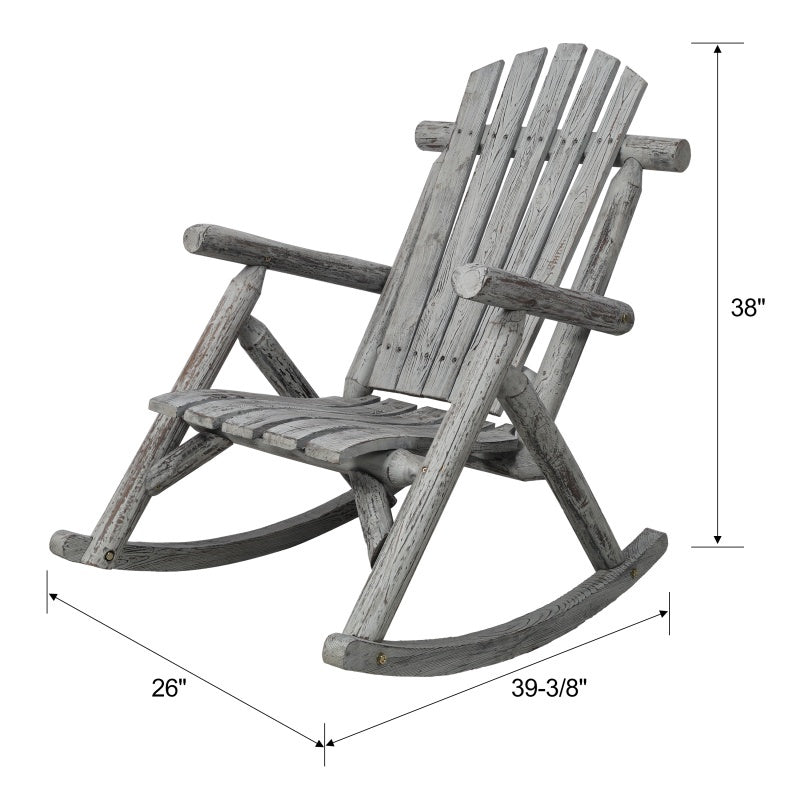 Wooden Porch Rocking Chair, Durable Wooden Porch Rocking Chair, Cedar Rocking Chair