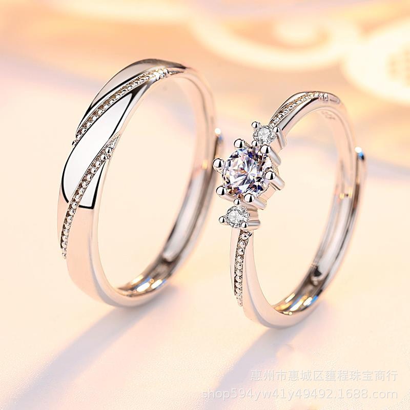 SterlingSilver Jewelry  Jewelry Couple Ring Female Wedding Ring Pair Ring