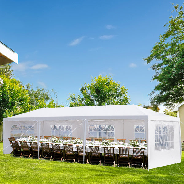 5-Sided Outdoor Party Tent Iron PE Cloth Spiral Pipe Pergola
