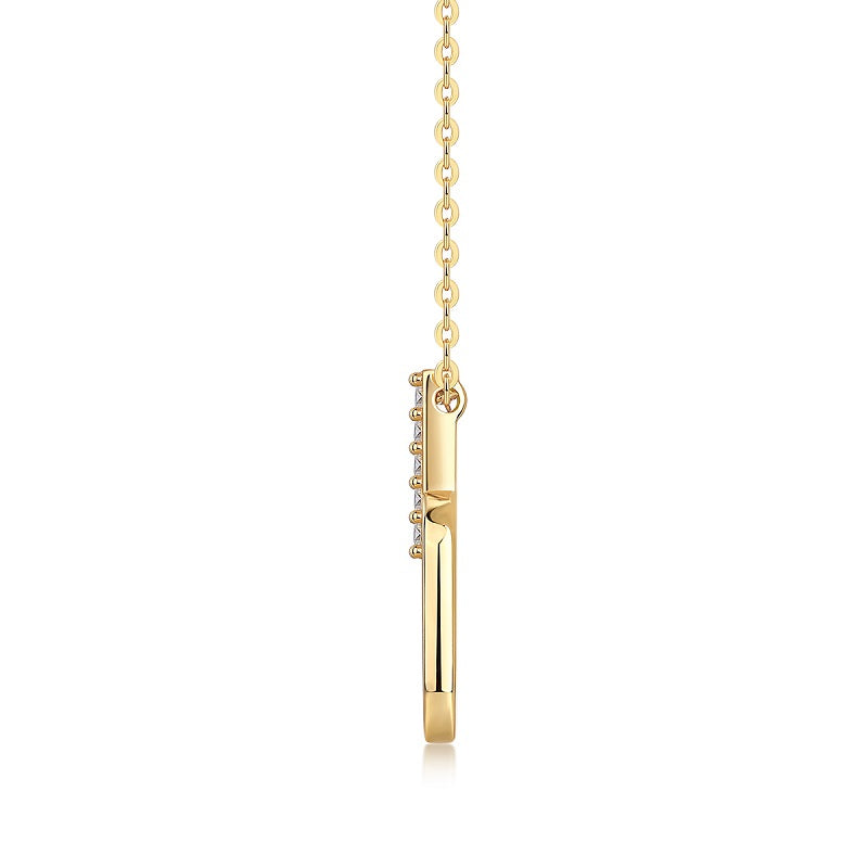 Light And Shadow Geometry - A Fashionable And Trendy Diamond Jewelry Necklace Pendant Set With Moissanite S925 Sterling Silver And Gold Plating