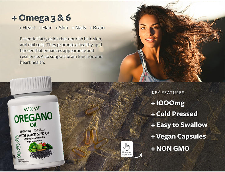 Oregano Oil with Black Seed Oil Capsules