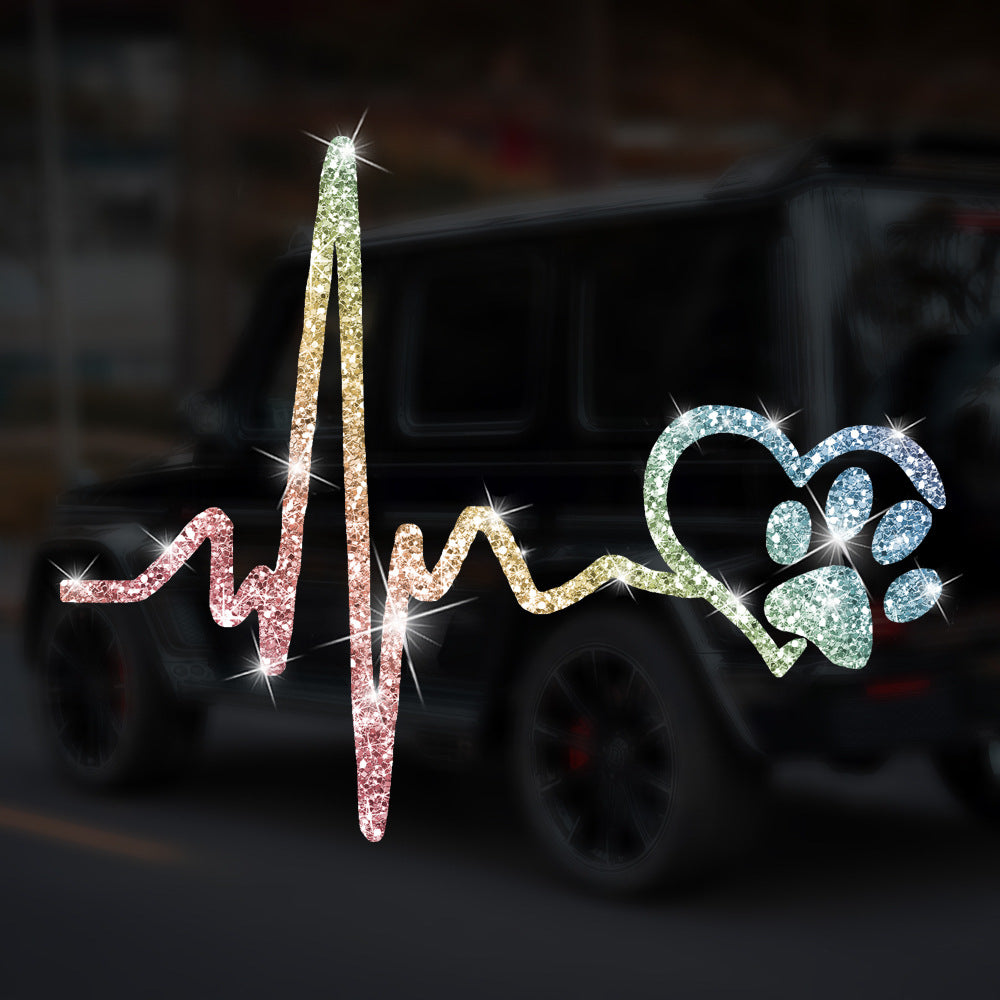 Cartoon Shiny African Woman Automobile Sticker